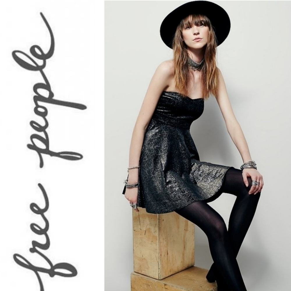 Free People Shattered Velvet Mini Dress